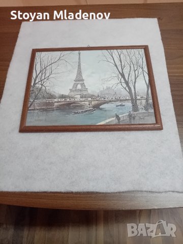 Картина с рамка Изглед от Париж, снимка 3 - Картини - 43644107