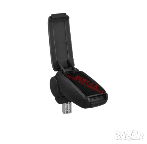 Текстилен черен подлакътник подходящ за Skoda Fabia 3 Mk3 III (2014-2022), снимка 4 - Аксесоари и консумативи - 48206762