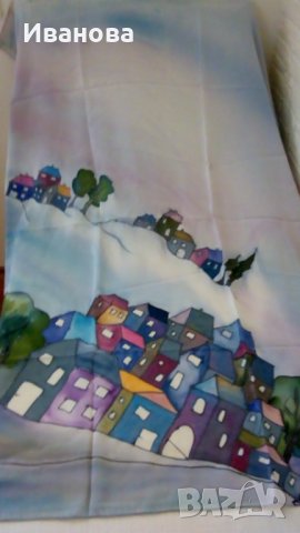 Кърпа от естествена коприна и шал от кашмир, снимка 2 - Шалове - 43153155