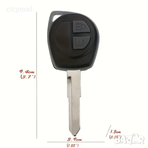 Кутийка за ключ с 2 бутона за SUZUKI Vitara, Swift, Ignis и други, с острие HU87/133, снимка 2 - Аксесоари и консумативи - 50291599