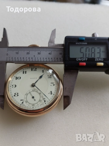 Джобен часовник ROLEX-1910-30 г.позлатен, снимка 4 - Джобни - 51909127