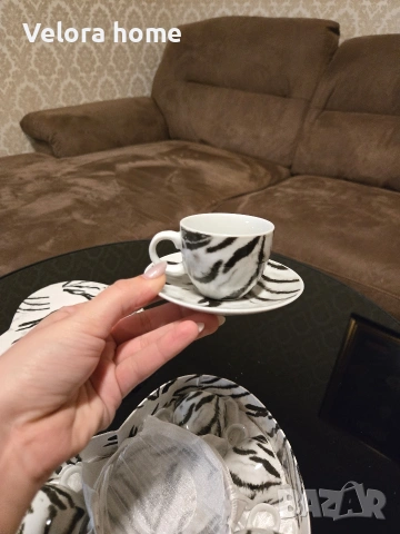 ДУБАЙСКИ сервиз за кафе -ЗЕБРА, снимка 4 - Сервизи - 53114113