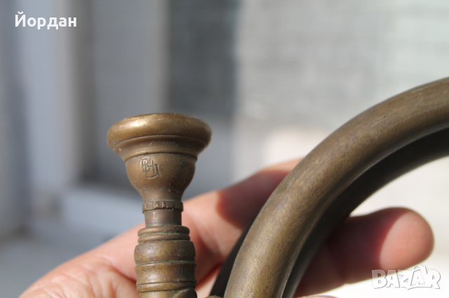 Стара военна месингова ловна тръба, снимка 9 - Антикварни и старинни предмети - 44911210