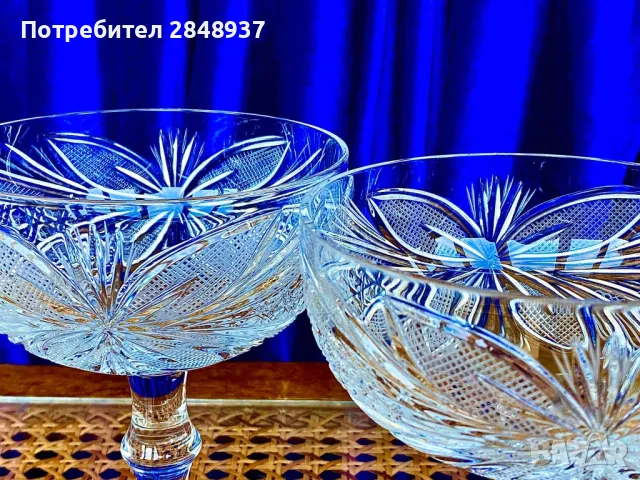 Кристални сватбени чаши, снимка 2 - Чаши - 48195153