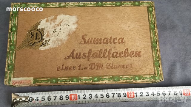 Две стари дървени кутии за пури, снимка 3 - Табакери - 27073435