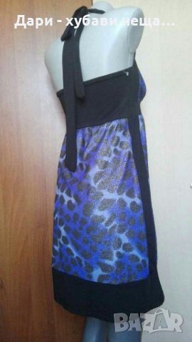 Цветна рокля, със сребристи нишки👗🍀S,M👗🍀арт.2030, снимка 3 - Рокли - 33541299