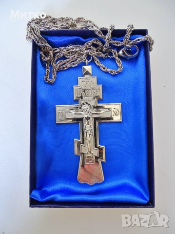 НОВ Свещенически, попски бронзов нагръден кръст 2, снимка 4 - Антикварни и старинни предмети - 51817856