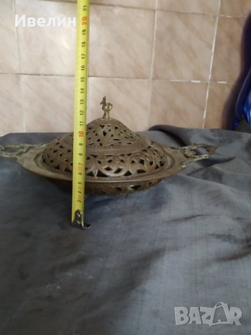 стар метален съд с капак, снимка 5 - Антикварни и старинни предмети - 32679626