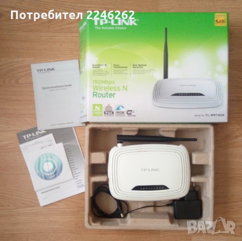 Рутер TP-LINK TL-WR740N Wireless, снимка 2 - Рутери - 34791289