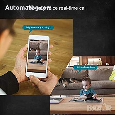 Мини Панорамна Камера Automat - WiFi Camera V380, Бебефон,Черна, снимка 4 - HD камери - 28147521