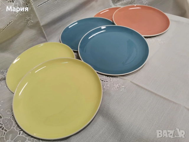 Villeroy & Boch Mettlach Saar 6 броя, снимка 4 - Чинии - 51933952