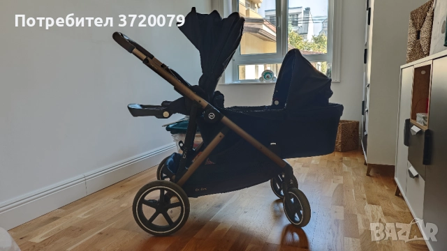 Двойна количка Cybex Gazelle S черна