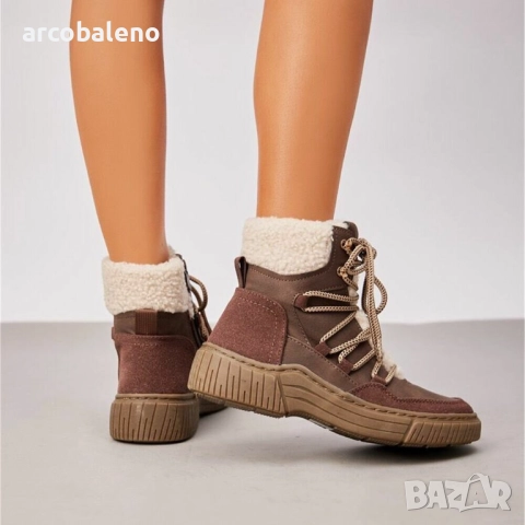 Дамски боти с връзки, 5цвята , снимка 10 - Дамски боти - 52021854