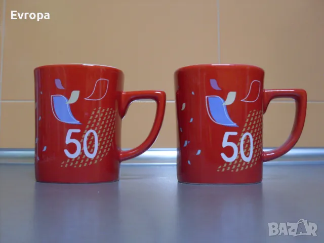 Колекционерски керамични чаши за чай и кафе- 2бр., снимка 1