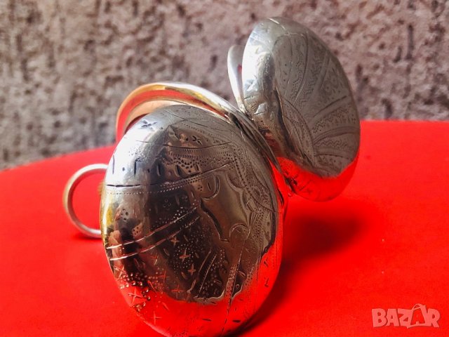 Джобен часовник Голям сребърен джобен часовник от края на 19-ти век, снимка 5 - Джобни - 27214572