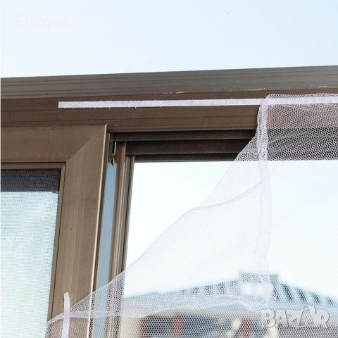 Предпазна мрежа за прозорци – бял цвят, 130 × 150 см 🛡️, снимка 2 - Декорация за дома - 53252235