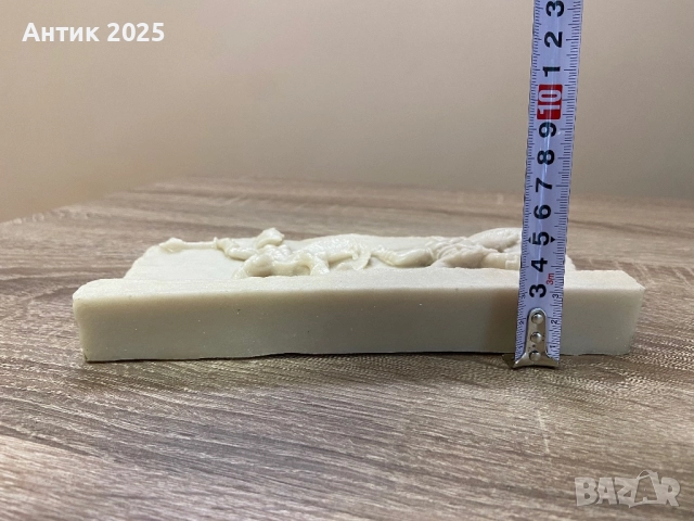 Дуел на гладиатори – мраморен барелеф, снимка 5 - Антикварни и старинни предмети - 51482322