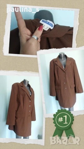 Два различни броя / Разкошно марково сако тип манто / голям размер , снимка 11 - Палта, манта - 30411001