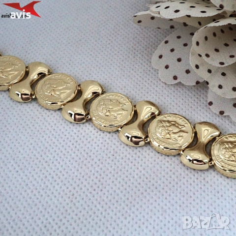 Гривна с 14К златно покритие 234854, снимка 3 - Гривни - 53511052