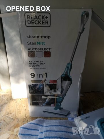 Парочистачка Black & Decker FSMH1351SM, 9 in 1, 1300W, 0.5 л, SteaMitt, 2 приставки, снимка 7 - Парочистачки и Водоструйки - 38331273