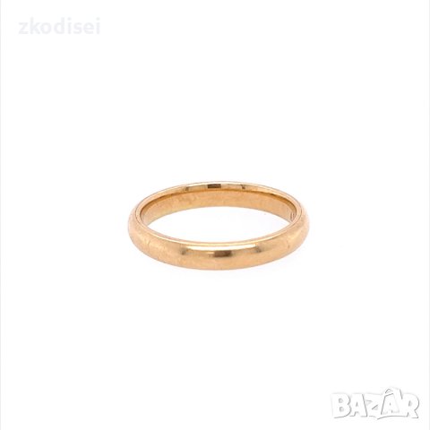 Златен пръстен брачна халка 1,65гр. размер: 53 14кр. проба:585 модел:21719-1, снимка 1 - Пръстени - 43931893