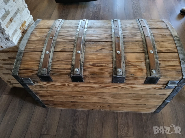 Стар дървен сандък/ракла/скрин, снимка 6 - Антикварни и старинни предмети - 52441208