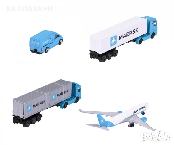 Maersk превозни средства, 3 вида Majorette 212057289, снимка 4 - Коли, камиони, мотори, писти - 44112509