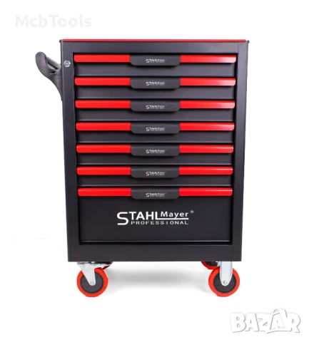 Празен шкаф за инструменти със 7 чекмеджета StahlMayer Red Line, снимка 4 - Други инструменти - 51109120