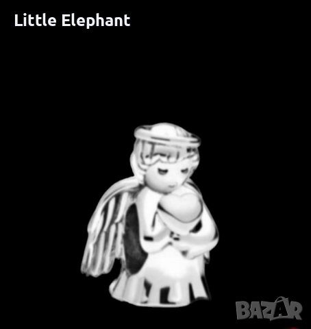 Сребърен елемент ангел Пандора"Бдя над теб"/нов