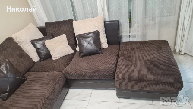 Ъглов диван с опция за сън, като нов, снимка 3 - Дивани и мека мебел - 51255962