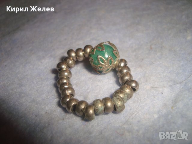 ХЕНД - МЕЙД ВИНТИДЖ ДИЗАЙН АРТ ПРЪСТЕН ПОСРЕБРЕН РАЗТЕГЛИВ МЪНИСТЕН 27775, снимка 3 - Пръстени - 37512496