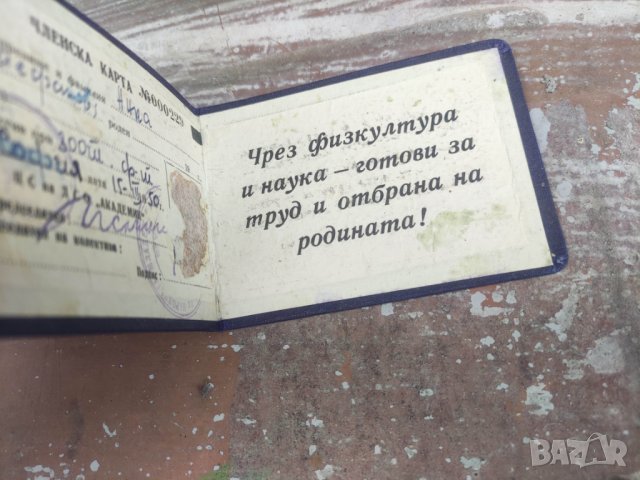 Членска карта ДСО Академик, снимка 2 - Антикварни и старинни предмети - 43241340