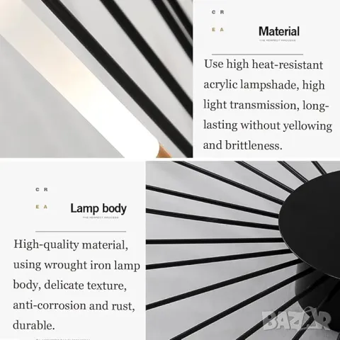 Лед led Лампа Модерен дизайн на фойерверки полилей, снимка 4 - Лампи за таван - 48759723