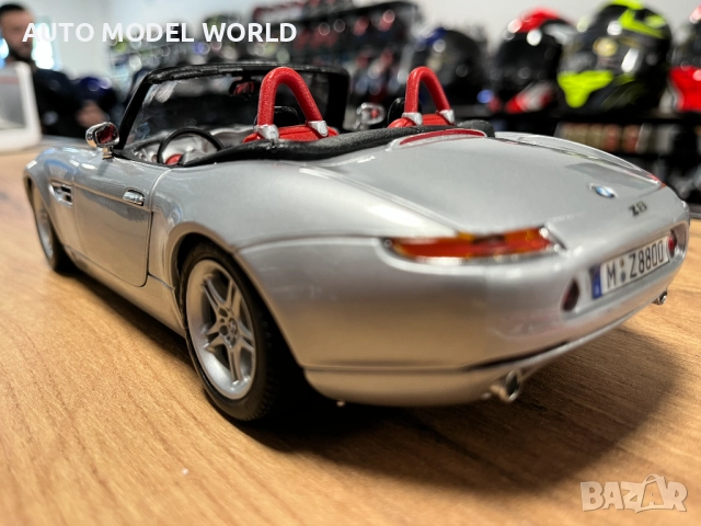 Чисто нов BBURAGO метален колекционерски модел количка BMW Z8 1:18, снимка 6 - Колекции - 51547306