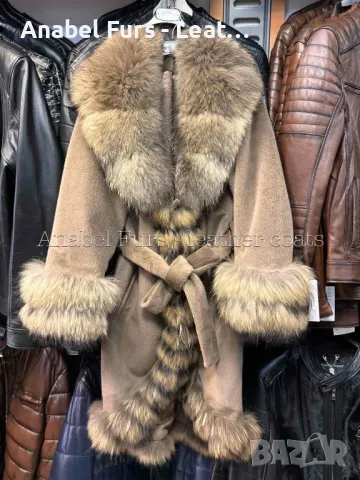 Луксозни дамски палта от естествена кожа и естествен косъм, снимка 12 - Якета - 35684674