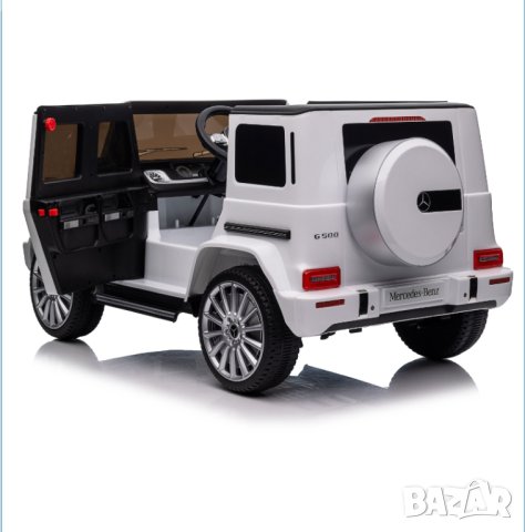 Акумулаторна кола Licensed Mercedes Benz G500 White, снимка 9 - Детски велосипеди, триколки и коли - 43836708