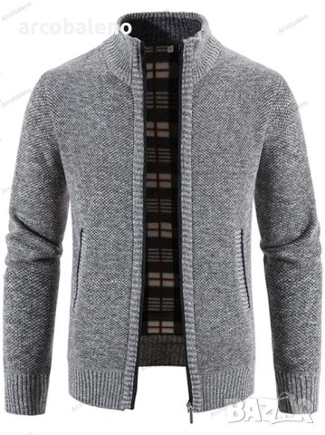 Ежедневно мъжко плетено яке с дълга яка, 6цвята , снимка 7 - Якета - 41706462