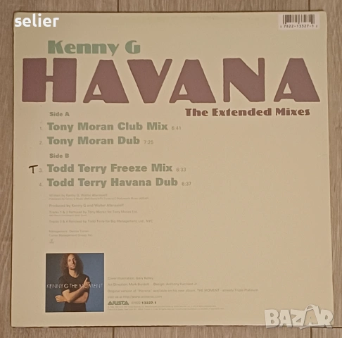 Kenny G  ‎– Havana (The Extended Mixes) Maxi Single 12  Издание 🇬🇧 UK 1997г  Състояние на винила:е, снимка 2 - Грамофонни плочи - 53049001