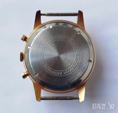 РЪЧЕН ШВЕЙЦАРСКИ ЧАСОВНИК/ХРОНОГРАФ - AUREOLE 17 RUBIS , снимка 3 - Антикварни и старинни предмети - 51693415