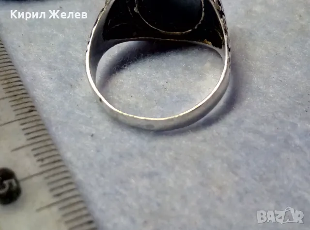РАЗКОШЕН СКЪПОЦЕНЕН СРЕБЪРЕН ПРЪСТЕН СРЕБРО 925 с ОГРОМЕН БЛЕСТЯЩ ЮВЕЛИРНО ФАСЕТИРАН МАРКАЗИТ 27206, снимка 14 - Пръстени - 49913306