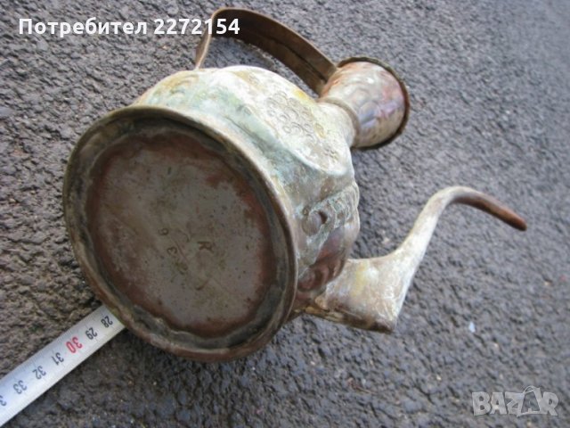 Бакърен ибрик, снимка 3 - Антикварни и старинни предмети - 28610564