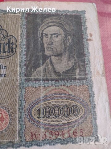 Райх банкнота 10 000 марки 1922г. Германия перфектна за колекционери 28283, снимка 4 - Нумизматика и бонистика - 37143803