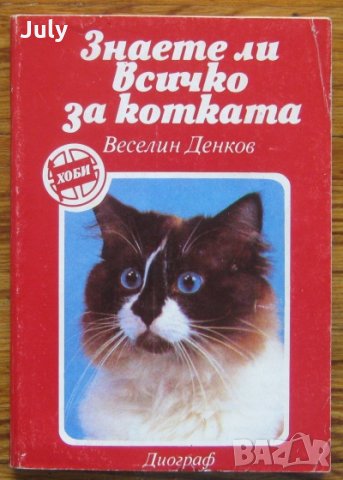 Знаете ли всичко за котката? Веселин Денков, снимка 1 - Специализирана литература - 28304279