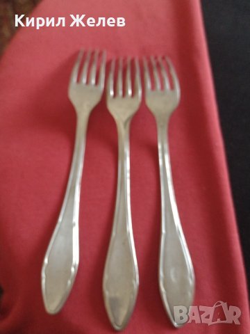 Три вилици от соца перфектно състояние П. Денев Габрово за КОЛЕКЦИЯ ДЕКОРАЦИЯ 42064, снимка 5 - Други ценни предмети - 43818878