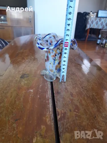 Стара стъклена ваза #16, снимка 2 - Други ценни предмети - 50129814