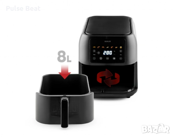 Фритюрник с горещ въздух MFX-815, 1700W, 8L, LED, снимка 8 - Фритюрници - 52429429