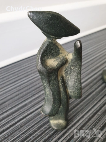 5бр абстрактни японски бронзови фигури-миниатюри на танцуващи гейши, снимка 5 - Статуетки - 53507578