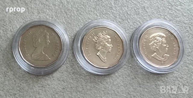 Канада . 1 долар .  3 бройки  по 1 долар . Различна Кралица., снимка 2 - Нумизматика и бонистика - 41411121