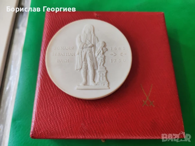 Порцеланов плакет на Йохан Бах от Meissen