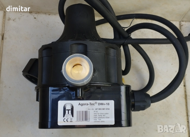 Пресостат воден Agora tec DWv18, снимка 7 - Напояване - 45798845